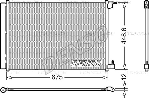 Радиатор кондиционера (конденсатор) Denso. Артикул DCN17060