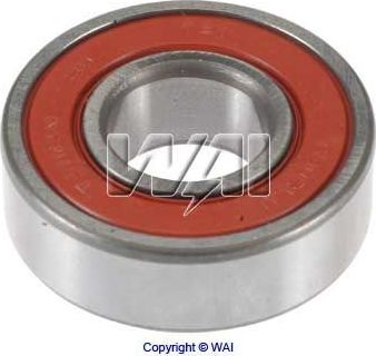 Подшипник генератора (15x35x11) WAI. Артикул 6-202-4