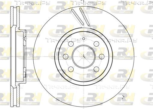 Тормозной диск RoadHouse передний для Opel Astra H 2004-2014. Артикул 6684.10