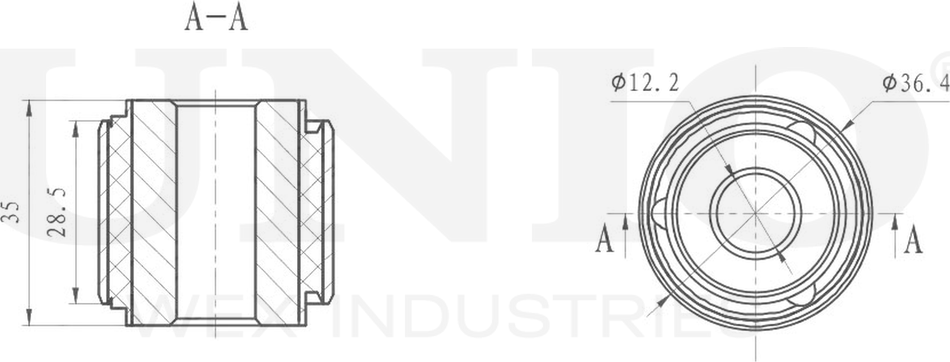 Сайлентблок реактивной тяги (Unio). Артикул RMP-20259
