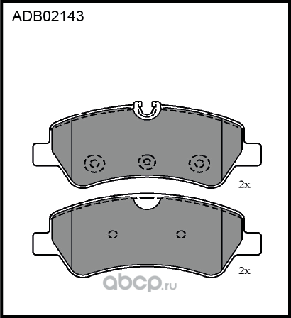 Колодки тормозные FORD Transit (14-) задние (4шт.) ALLIED NIPPON. Артикул ADB02143
