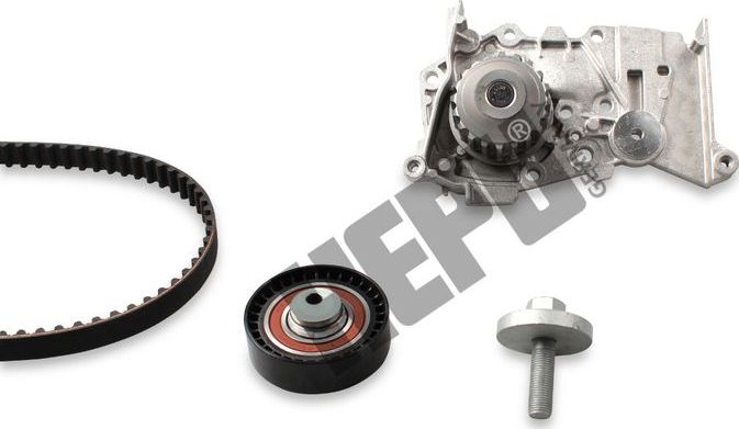 Помпа (водяной насос) с комплектом ремня ГРМ Hepu для Renault Kangoo II 2009-2026. Артикул PK08422