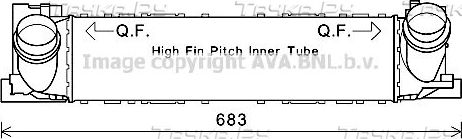 Интеркулер AVA для BMW 1 III (F40) 2011-2026. Артикул BW4467