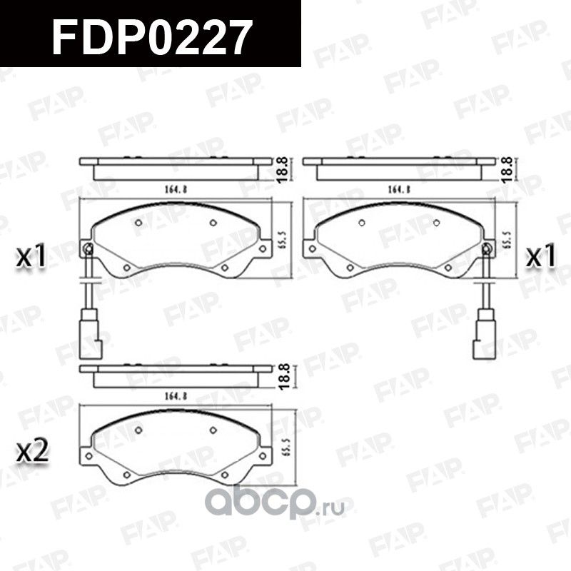 Колодки тормозные передние (FAP). Артикул FDP0227