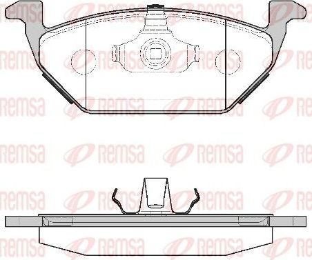 Тормозные колодки Remsa передние для Audi A1 I (8X) 2010-2018. Артикул 0633.00