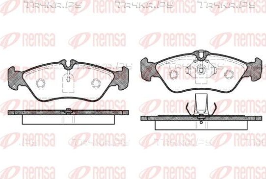 Тормозные колодки Remsa задние для Volkswagen LT II 1996-2006. Артикул 0580.00