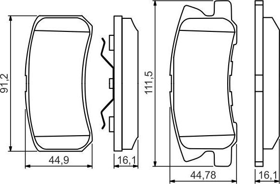 Тормозные колодки Bosch. Артикул 0 986 495 357