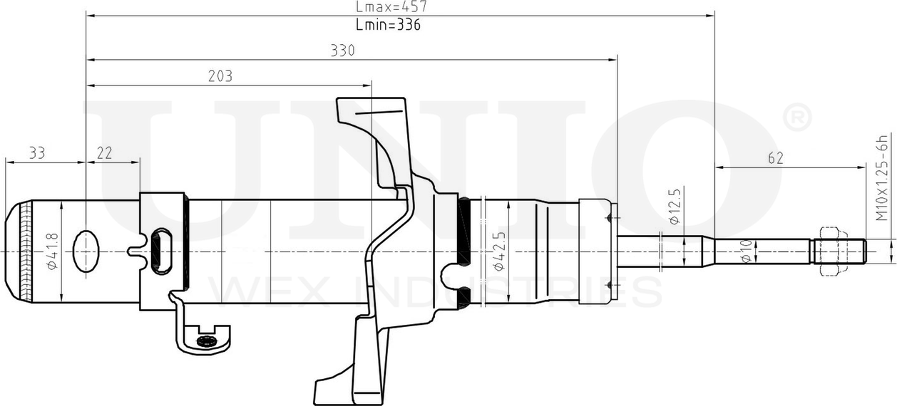 Амортизатор подвески (Unio). Артикул SAB-10007