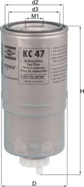 Топливный фильтр Mahle. Артикул KC 47