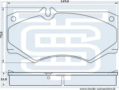 Колодки тормозные передние (Starke). Артикул 173612