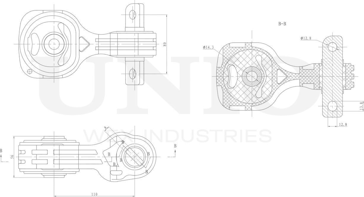 Опора двигателя (Unio). Артикул RMP-15112