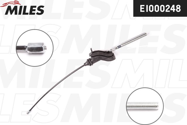 Трос ручника (тросик ручного тормоза) Miles передний для Volvo C70 II 2006-2013. Артикул EI000248