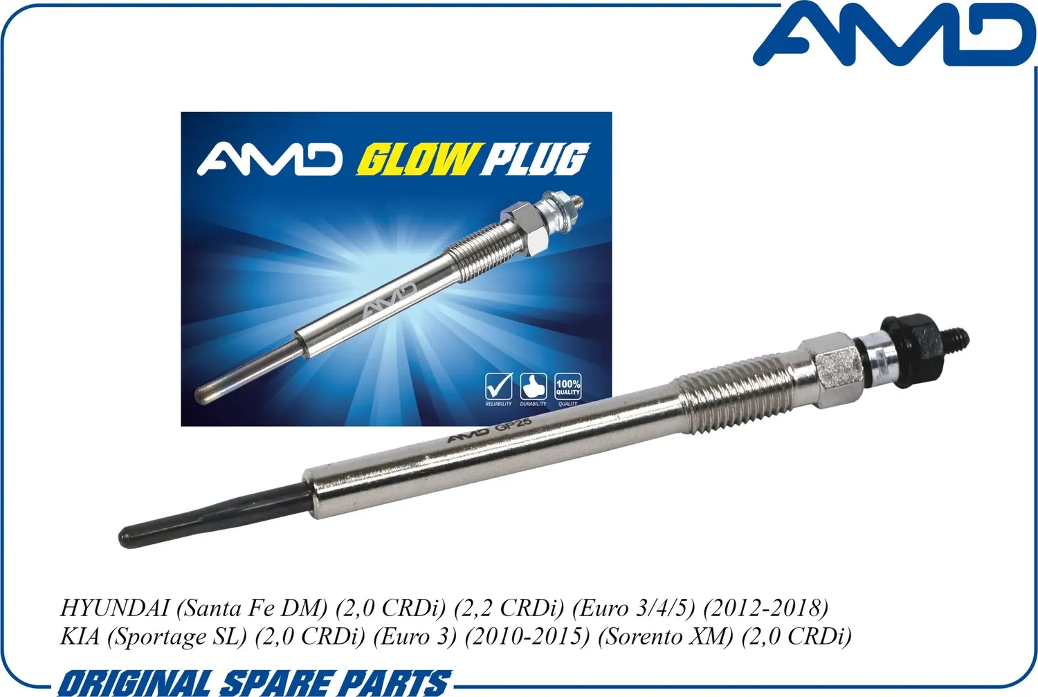 Свеча накаливания (AMD). Артикул AMDGP25