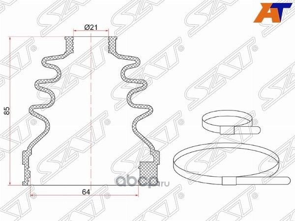 Пыльник шруса внутренний FR FORD FOCUS III 1,82,0 (SAT). Артикул C1580T