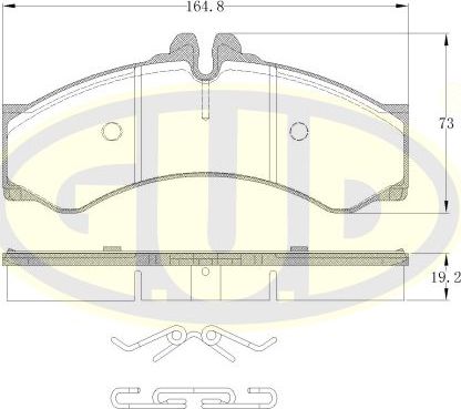Тормозные колодки G.U.D.. Артикул GBP880121