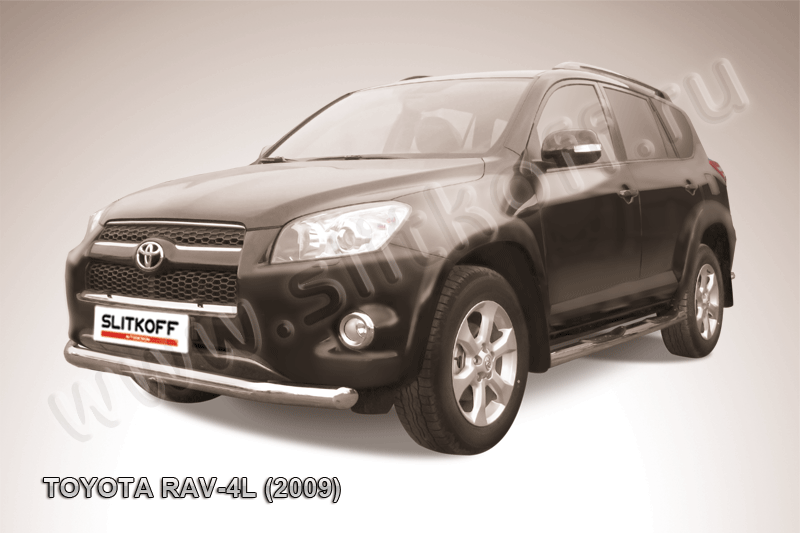 Защита Slitkoff переднего бампера d76 для Toyota RAV4 III LWB 2009-2010. Артикул TR409L-010