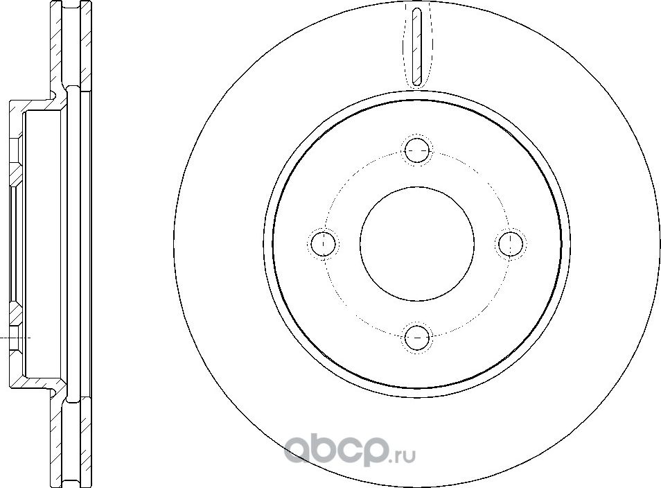 Диск тормозной вентилируемый (G-Brake). Артикул GR20526