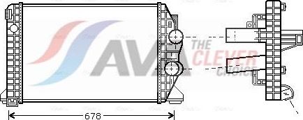 Интеркулер AVA для Mercedes-Benz Atego 2 2004-2013. Артикул ME4166