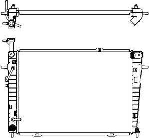 Радиатор охлаждения двигателя Sakura. Артикул 3221-1012