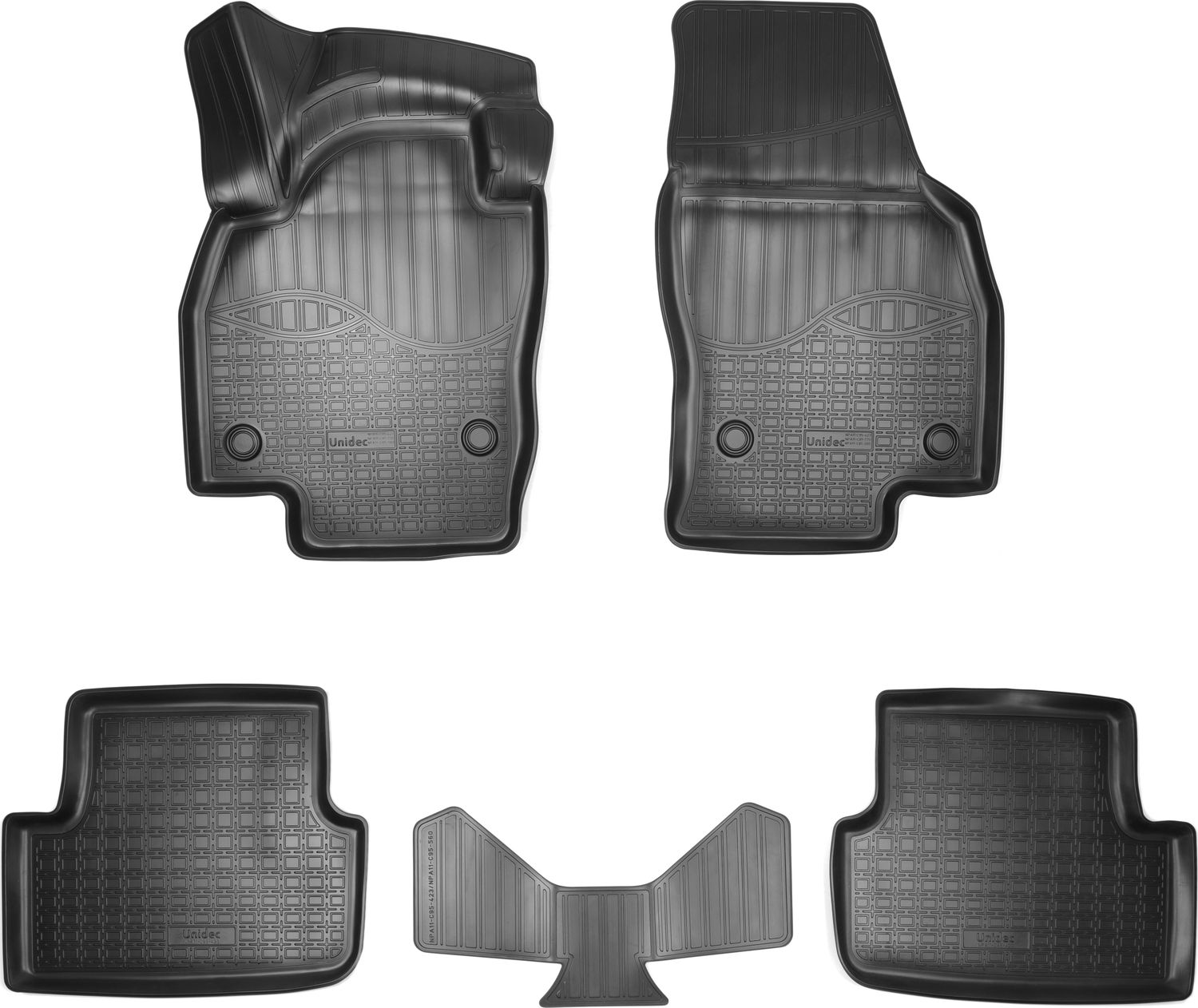 Коврики 3D Норпласт для салона Volkswagen Polo VI хетчбэк AW 2020-2026. Артикул NPA11-C95-423