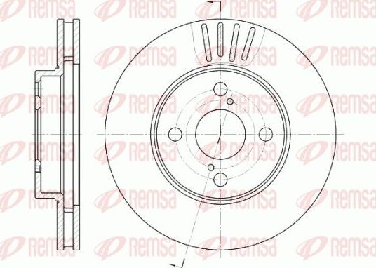 Тормозной диск Remsa передний для Geely FC (Vision) 2006-2012. Артикул 6742.10