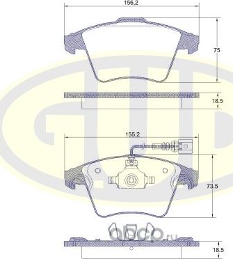 Тормозные колодки G.U.D.. Артикул GBP104511