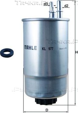 Топливный фильтр Mahle-Knecht. Артикул KL 977D