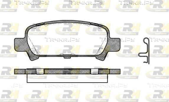 Тормозные колодки RoadHouse задние для Subaru Outback II 2000-2003. Артикул 2729.02