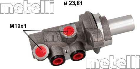 Тормозной цилиндр главный Metelli (алюминий). Артикул 05-0894