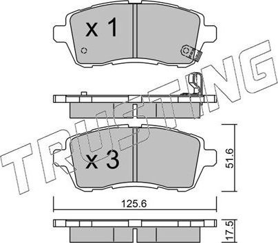 Тормозные колодки Trusting передние для Ford Fiesta VI 2008-2019. Артикул 809.0