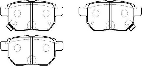 Тормозные колодки HSB задние для Lexus CT I 2010-2018. Артикул HP5181
