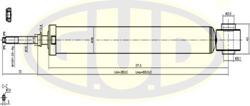 Амортизатор G.U.D.. Артикул GSA343262