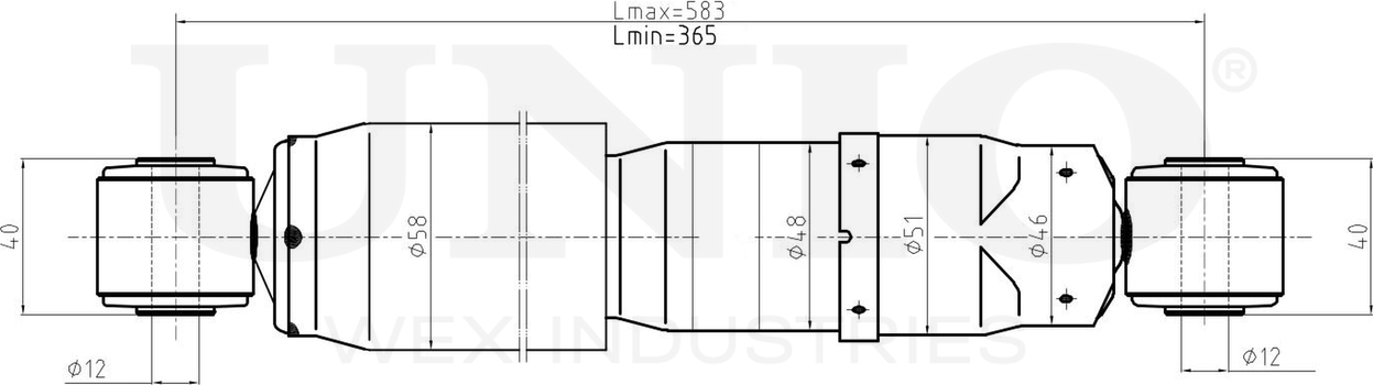 Амортизатор подвески (Unio). Артикул SAB-10706