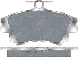 Тормозные колодки SCT-Germany передние для Mitsubishi Colt VI (Z20/Z30) 2004-2012. Артикул SP 240 PR