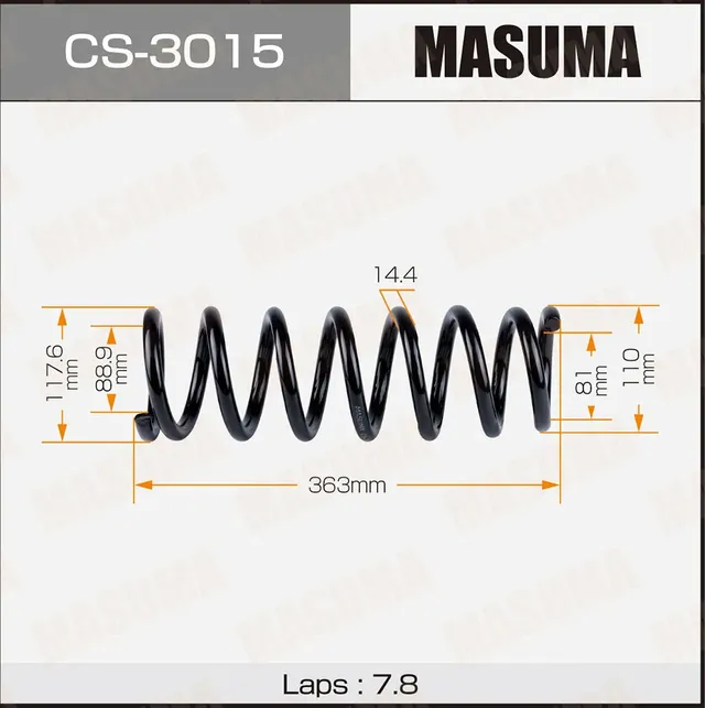 Пружина подвески (Masuma). Артикул CS-3015