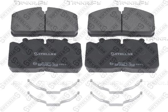 Тормозные колодки Stellox передние для MAN L2000 1993-2005. Артикул 85-01416-SX