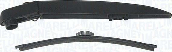 Поводок (рычаг) и щетка стеклоочистителя (дворника) Magneti Marelli. Артикул 000723180282