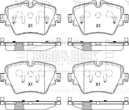 Тормозные колодки Borg & Beck передние для BMW 2 F44 2019-2026. Артикул BBP2527