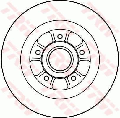 Тормозной диск TRW для Renault Laguna II 2001-2007. Артикул DF4227
