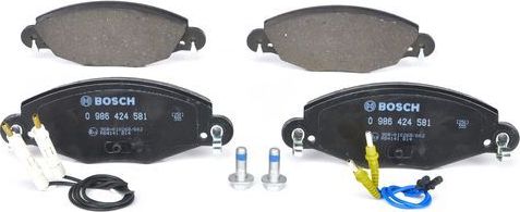 Тормозные колодки Bosch (Low-Metallic) передние для Citroen C5 I 2001-2008. Артикул 0 986 424 581