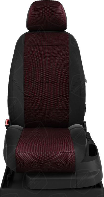 Чехлы Автолидер на сидения Supreme для Mazda CX-5 I 2011-2014, цвет Черный/Красная точка. Артикул MZ16-0502-JK6