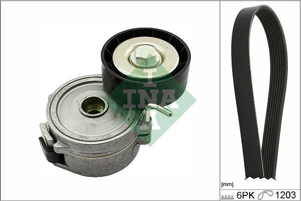 Приводной ремень поликлиновой с роликами (комплект) Ina. Артикул 529 0357 10