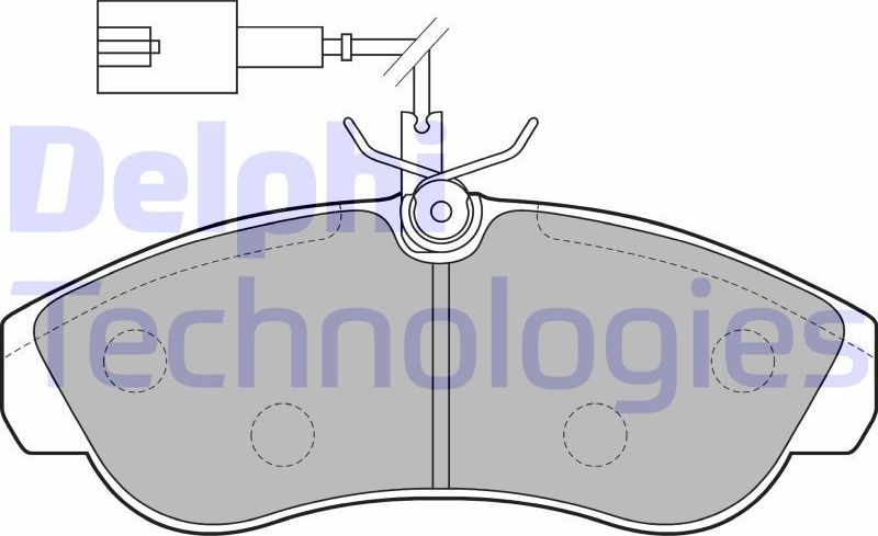 Тормозные колодки Delphi (Low-Metallic). Артикул LP1749