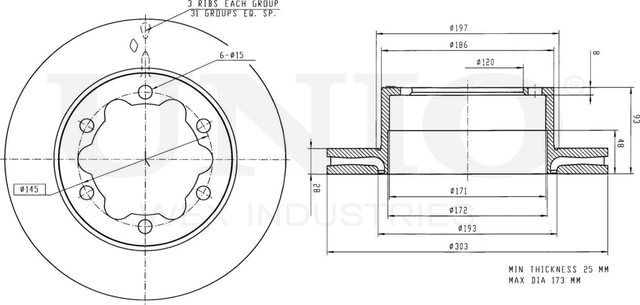 Диск тормозной (Unio). Артикул BRD-20132