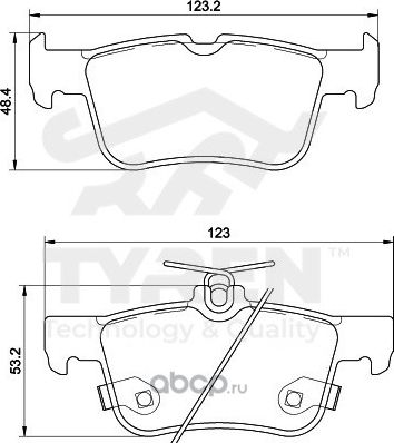 Колодки тормозные (Tyren). Артикул TYR1213721