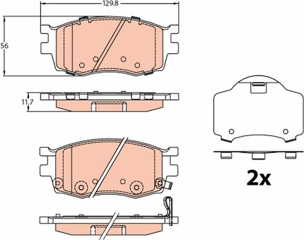 Тормозные колодки TRW. Артикул GDB3226