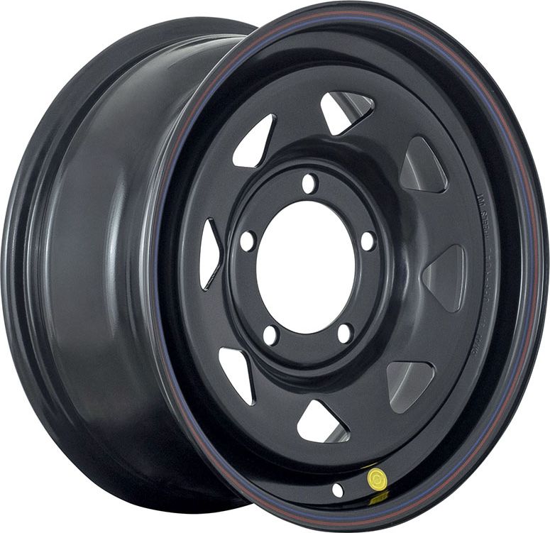 Колёсный диск OFF-ROAD Wheels усиленный стальной черный 5x139,7 7xR16 d110 ET+25 для УАЗ Буханка 1958-2026 (треугольник мелкий). Артикул 1670-53910BL+25A17X