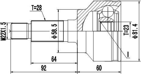 Шрус наружный Mazda 3 BL (09-13) (Zikmar). Артикул Z87255R