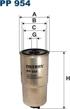 Топливный фильтр Filtron. Артикул PP 954