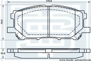 Колодки тормозные передние (Starke). Артикул 179881
